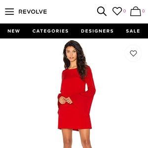 Likely Perry Bell Sleeve Dress in Scarlet